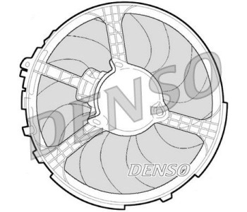 Вентилатор, охлаждане на двигателя DENSO DER09093 за FIAT PUNTO GRANDE (199) от 2005 до 2012