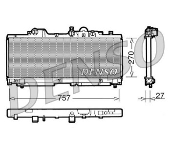Радиатор, охлаждане на двигателя DENSO DRM09122 за FIAT STILO (192) от 2001 до 2006