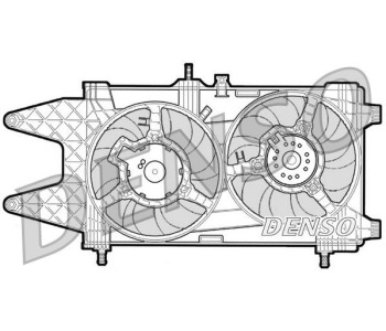 Вентилатор, охлаждане на двигателя DENSO DER09062 за FIAT STILO (192) от 2001 до 2006