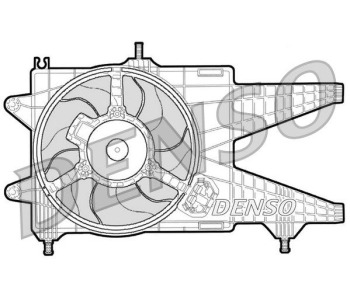 Вентилатор, охлаждане на двигателя DENSO DER09063 за FIAT STILO (192) от 2001 до 2006