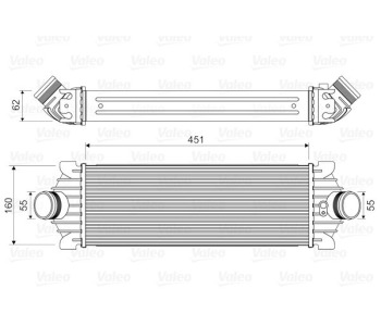 Интеркулер (охладител за въздуха на турбината) VALEO 818644 за FORD TRANSIT CUSTOM пътнически от 2012