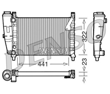 Радиатор, охлаждане на двигателя DENSO DRM10012 за FORD ESCORT III (ALD) кабриолет от 1983 до 1985
