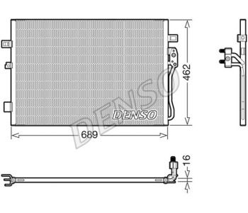 Кондензатор, климатизация DENSO DCN10001 за FORD ESCORT V (GAL, AVL) комби от 1990 до 1992