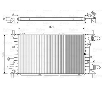 Радиатор, охлаждане на двигателя VALEO 730859 за FORD ESCORT VII (GAL, AFL) седан от 1995 до 1999
