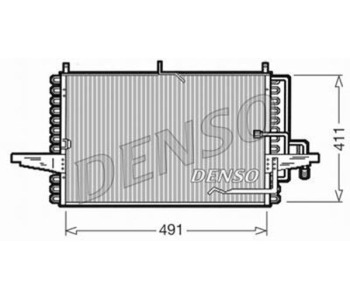 Кондензатор, климатизация DENSO DCN10004 за FORD FIESTA III (GFJ) от 1989 до 1997