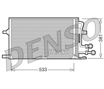 Кондензатор, климатизация DENSO DCN10005 за MAZDA 121 III (JASM, JBSM) от 1996 до 2003