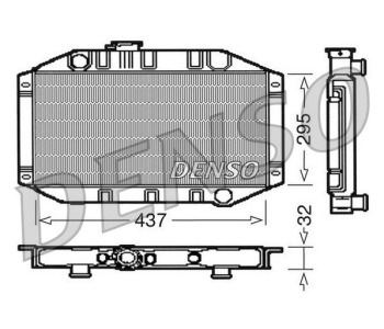 Радиатор, охлаждане на двигателя DENSO DRM10039 за FORD FIESTA IV (JA, JB) от 1995 до 2002