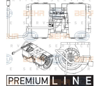 Вентилатор, охлаждане на двигателя HELLA 8EW 351 044-421 за FORD FIESTA IV (J5, J3) ван от 1996 до 2003