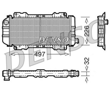 Радиатор, охлаждане на двигателя DENSO DRM10046 за FORD FUSION (JU) от 2002 до 2012