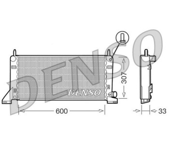Радиатор, охлаждане на двигателя DENSO DRM10050 за FORD FOCUS II (DA, HCP) от 2004 до 2012
