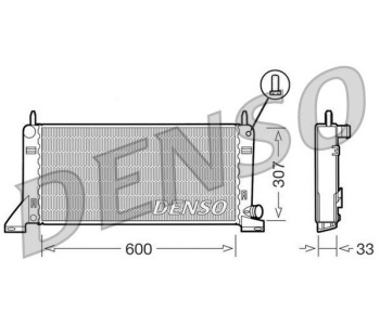 Радиатор, охлаждане на двигателя DENSO DRM10050 за FORD FOCUS II кабриолет от 2006 до 2010