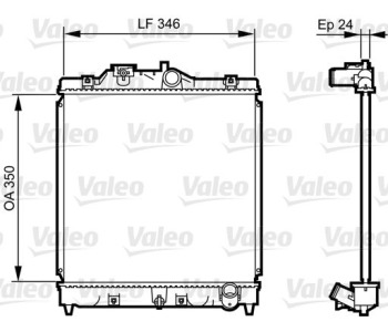 Радиатор, охлаждане на двигателя VALEO 731434 за HONDA CIVIC VI (MB, MC) комби от 1998 до 2001