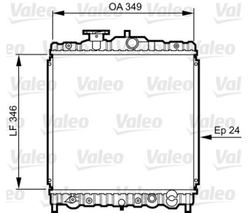 Радиатор, охлаждане на двигателя VALEO 731458 за ROVER 400 (RT) от 1995 до 2000