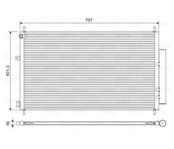 Кондензатор, климатизация VALEO 822593 за HONDA CR-V IV (RM) от 2012