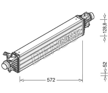 Интеркулер (охладител за въздуха на турбината) DENSO DIT40011