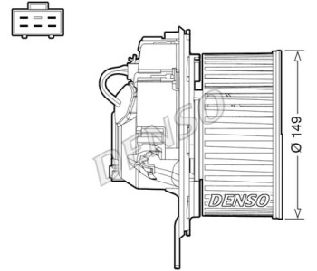 Вентилатор вътрешно пространство DENSO DEA41009 за HYUNDAI GETZ (TB) от 2002 до 2010