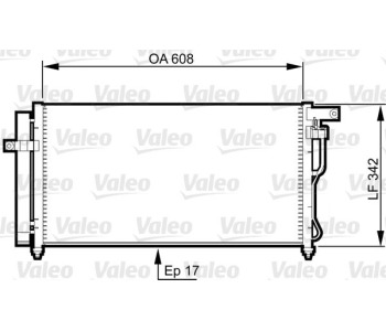 Кондензатор, климатизация VALEO 814350 за HYUNDAI ACCENT II (LC) седан от 1999 до 2006