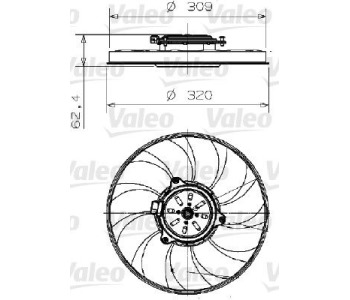 Вентилатор, охлаждане на двигателя VALEO 696003