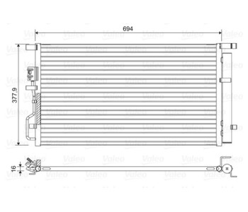 Кондензатор, климатизация VALEO 822614 за KIA SPORTAGE (QL) от 2015
