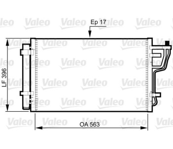Кондензатор, климатизация VALEO 814351 за KIA CEED (ED) хечбек от 2006 до 2012