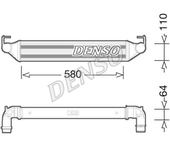 Интеркулер (охладител за въздуха на турбината) DENSO DIT12001 за IVECO DAILY IV товарен от 2006 до 2011