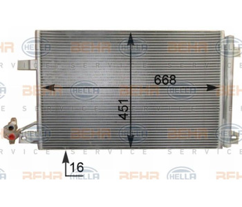 Кондензатор, климатизация HELLA 8FC 351 343-491 за IVECO DAILY IV товарен от 2006 до 2011