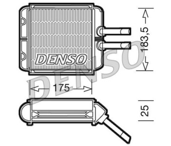 Топлообменник, отопление на вътрешното пространство DENSO DRR12021 за IVECO DAILY IV товарен от 2006 до 2011
