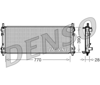 Радиатор, охлаждане на двигателя DENSO DRM12010 за IVECO DAILY IV товарен от 2006 до 2011