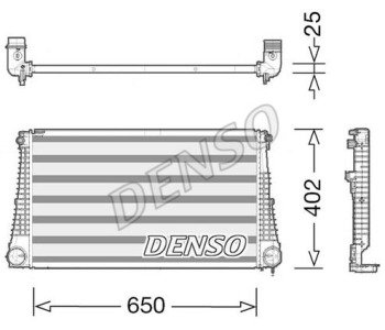 Интеркулер (охладител за въздуха на турбината) DENSO DIT12002 за IVECO DAILY IV товарен от 2006 до 2011
