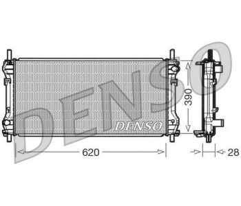 Радиатор, охлаждане на двигателя DENSO DRM12009 за IVECO DAILY V платформа от 2011 до 2014