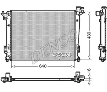 Радиатор, охлаждане на двигателя DENSO DRM43006 за KIA PRO CEED (ED) от 2008 до 2013