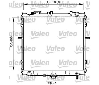 Радиатор, охлаждане на двигателя VALEO 734788 за KIA SPORTAGE (K00) от 1994 до 2004