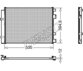 Кондензатор, климатизация DENSO DCN43001 за KIA RIO II (JB) хечбек от 2005 до 2011
