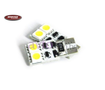 Диодни крушки Т10 4SMD диода 5050 - 1бр.