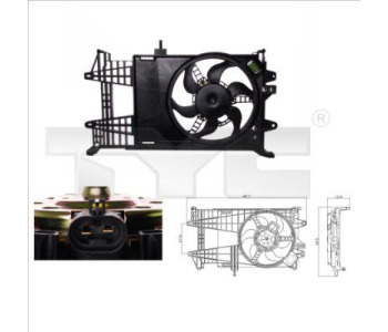 Вентилатор, охлаждане на двигателя TYC 809-0003 за FIAT IDEA от 2003