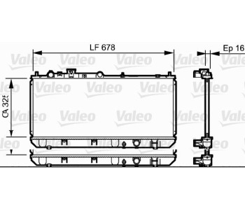 Радиатор, охлаждане на двигателя VALEO 734123 за MAZDA 323 F VI (BJ) от 1998 до 2005