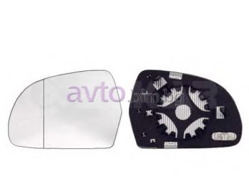 Стъкло за огледало дясно изпъкнало с подгрев за AUDI A8 (4E) от 2002 до 2010
