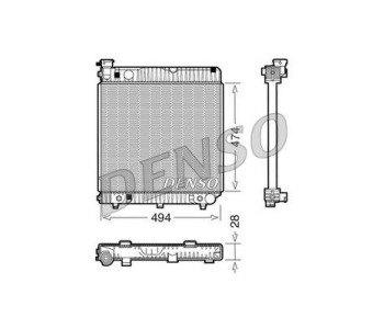 Радиатор, охлаждане на двигателя DENSO DRM17031 за MERCEDES (S124) комби от 1985 до 1993