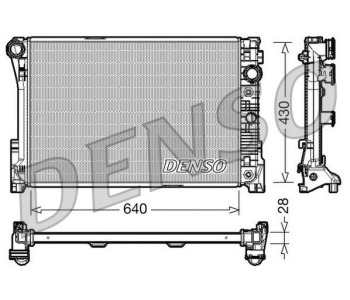 Радиатор, охлаждане на двигателя DENSO DRM17074 за MERCEDES C (S202) комби от 1996 до 2001