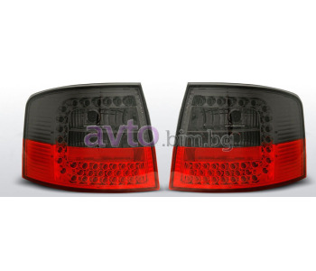 Тунинг стопове червени опушени LED (ляв и десен) Комби за AUDI A6 Avant (4B5, C5) от 1997 до 2005
