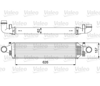 Интеркулер (охладител за въздуха на турбината) VALEO 818624 за MERCEDES A (W176) от 2012
