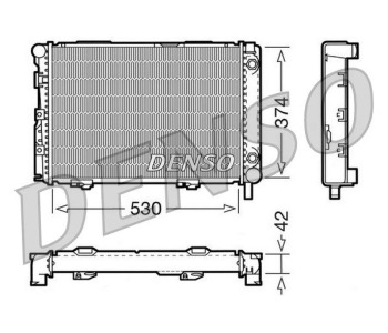 Радиатор, охлаждане на двигателя DENSO DRM17054 за MERCEDES B (W246, W242) от 2011