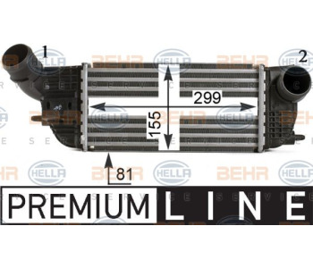 Радиатор, охлаждане на двигателя HELLA 8MK 376 924-041 за MERCEDES B (W246, W242) от 2011