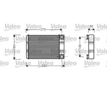 Топлообменник, отопление на вътрешното пространство VALEO 812321 за MERCEDES CLC (CL203) от 2008 до 2011