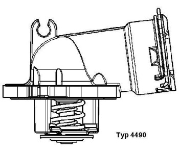 Термостат, охладителна течност BorgWarner (Wahler) 4490.87D за MERCEDES GL (X164) от 2006 до 2012