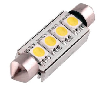 Диодна крушка 12V 1.92w 4SMD SV8.5 10х44мм LED