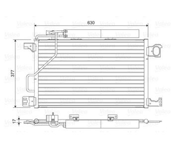 Кондензатор, климатизация VALEO 814423 за MERCEDES CLK (W209, C209) от 2002 до 2009