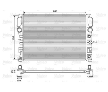Радиатор, охлаждане на двигателя VALEO 701575 за MERCEDES E (W211) седан от 2002 до 2009