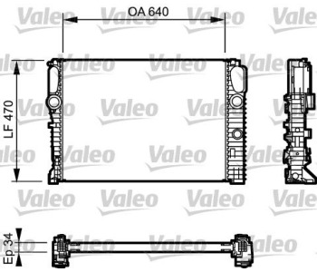 Радиатор, охлаждане на двигателя VALEO 732849 за MERCEDES E (W211) седан от 2002 до 2009