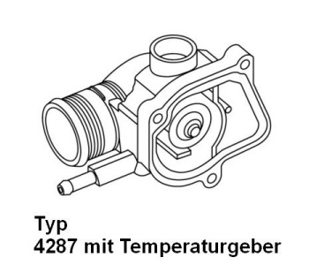 Термостат, охладителна течност BorgWarner (Wahler) 4287.92D за MERCEDES S (W220) седан от 1998 до 2005